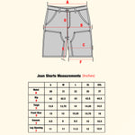 rhinestone carpenter denim shorts