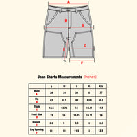 rhinestone carpenter denim shorts